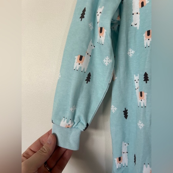 Pekkle Blue Llama Footie Pyjamas Size 2 - Picture 2 of 5